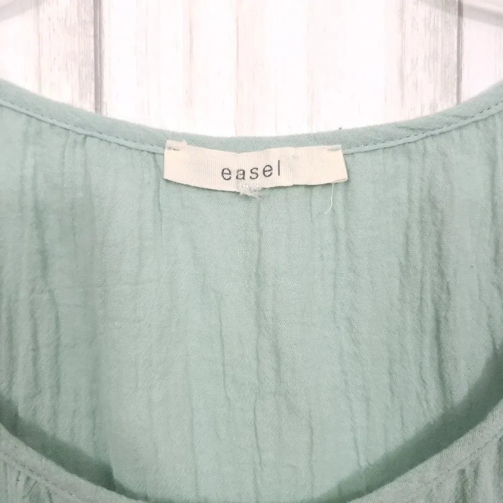 Easel Mint Green Tunic Top Size Medium